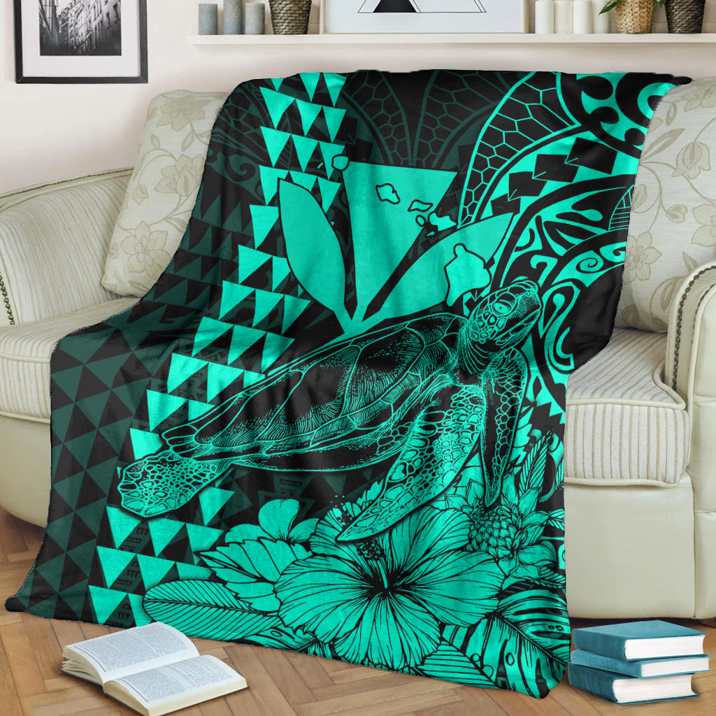 hawaii-sea-turtle-blanket-polynesia-kakau-with-kanaka-maoli-turquoise