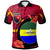 Papua New Guinea Polo Shirt Morobe Flag of PNG with Hibicus and Polynesian Culture Polo Shirt - Wonder Print Shop