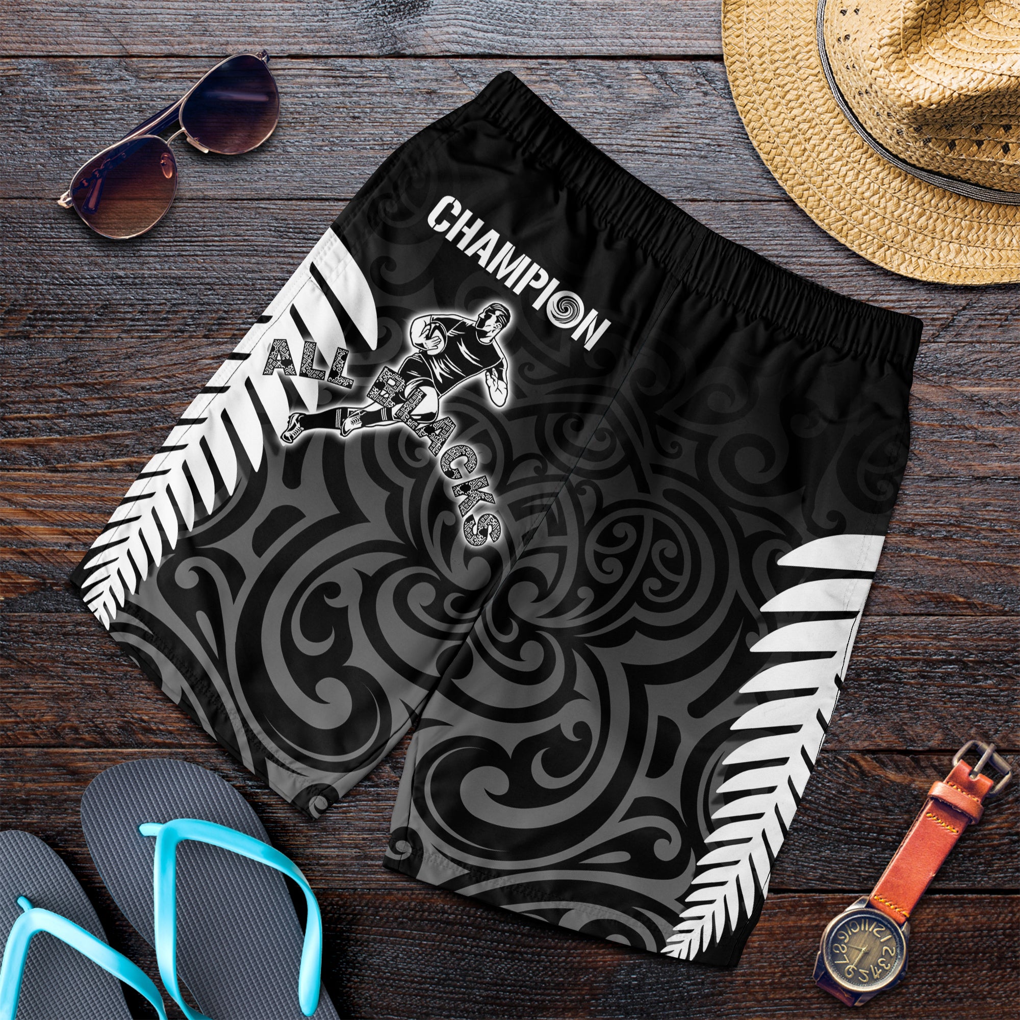 New Zealand Rugby Men Shorts All Black Champion LT7