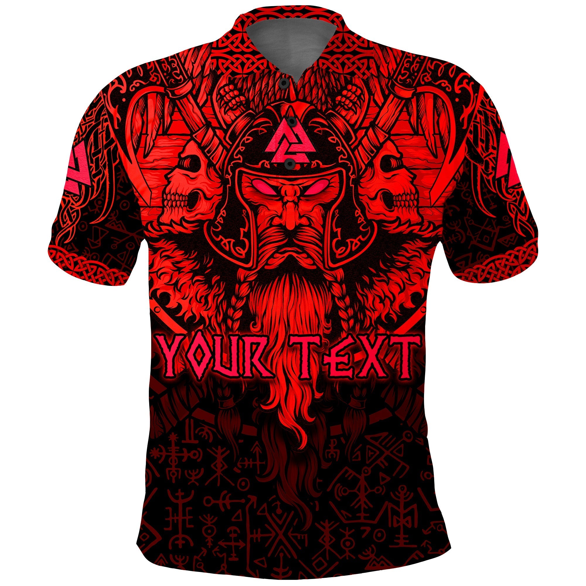 custom-viking-odin-polo-shirt-celtic-knot-viking-head-with-axes-magical-runes-signs-red-color