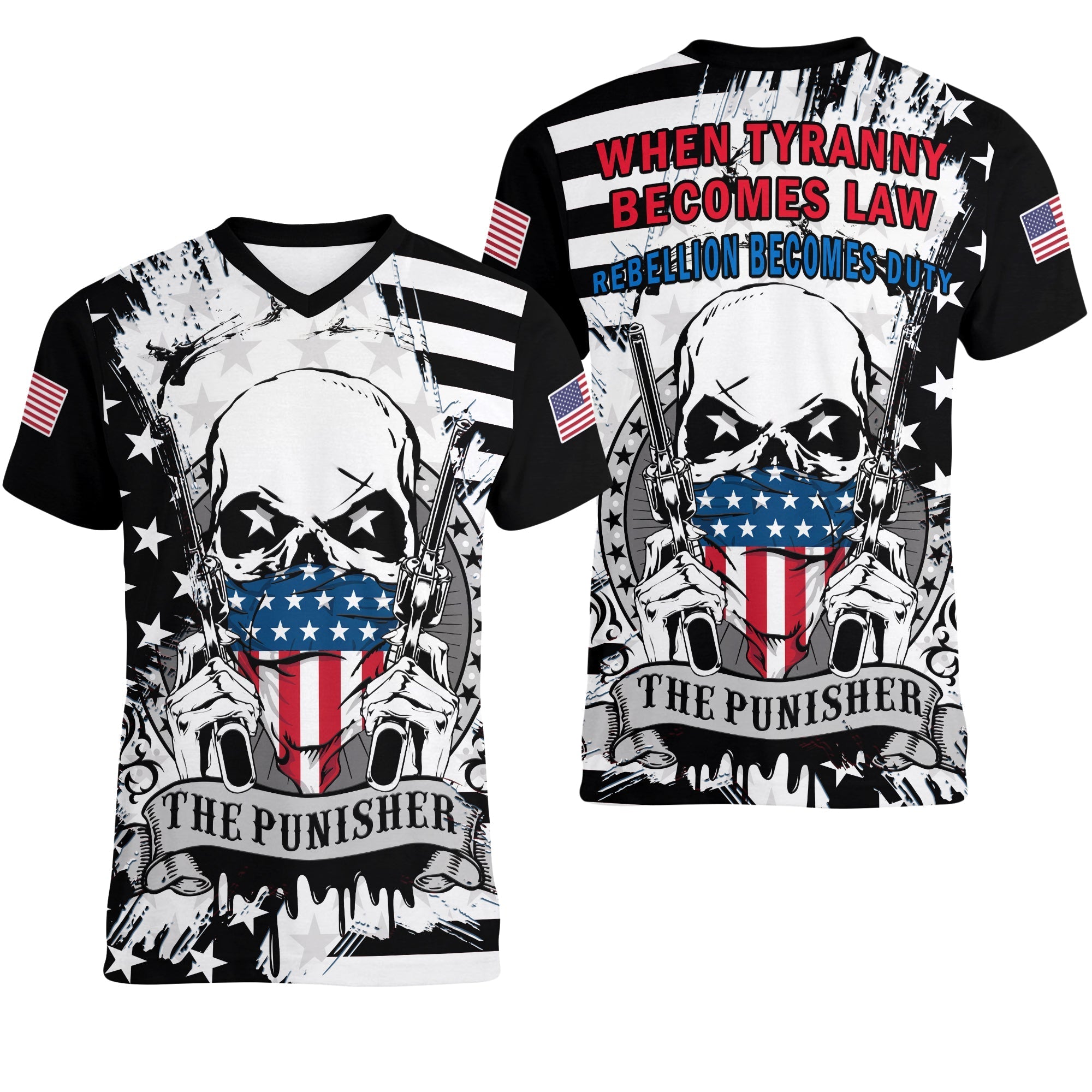 america-v-neck-t-shirt-american-flag-punisher-skull-grunge-style-1