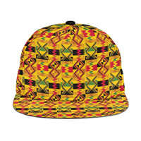 African Kente Pattern Snapback Cap Emaa Da - Wonder Print Shop