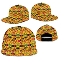 African Kente Pattern Snapback Cap Emaa Da - Wonder Print Shop