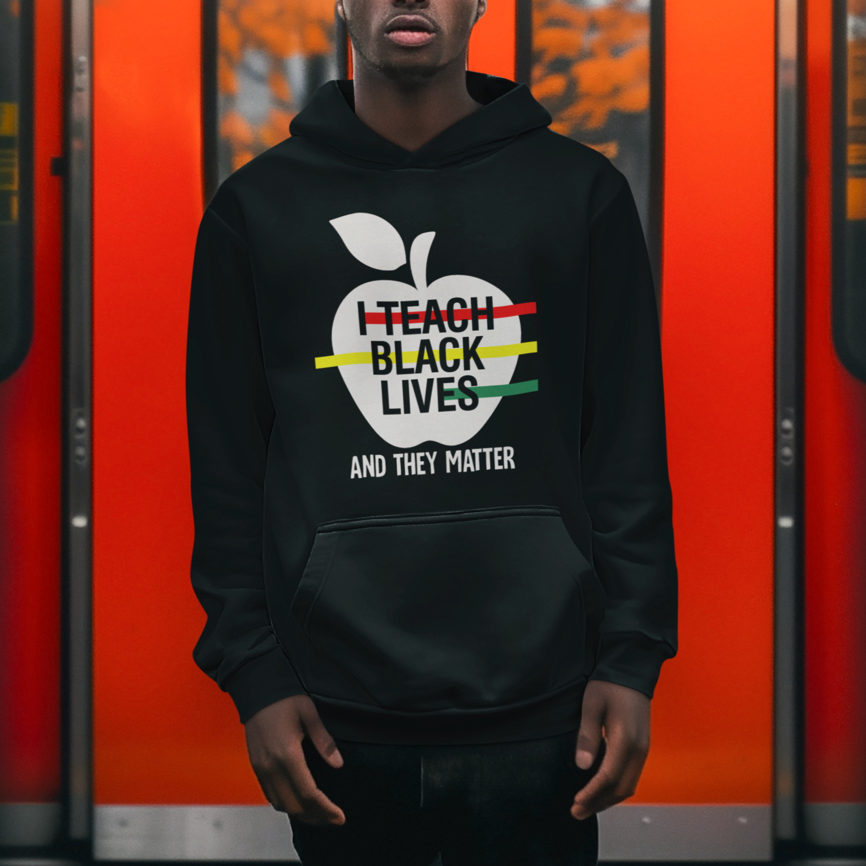 Black History Month Hoodie I Teach Black Lives And They Matter Black - Wonder Print Shop