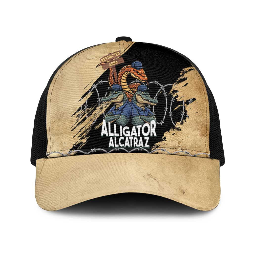 Alligator Alcatraz Baseball Net Cap Gator and Python Restricted Area LT14