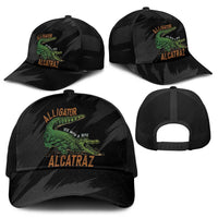 Alligator Alcatraz Baseball Net Cap ICE With A Bite - Wonder Print Shop
