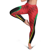 Amazon Warriors Guyana Cricket Leggings Ready For Glory Red Version - Wonder Print Shop