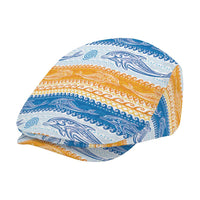 Anguilla Dolphins Pattern Jeff Hat Orange And Blue - Wonder Print Shop
