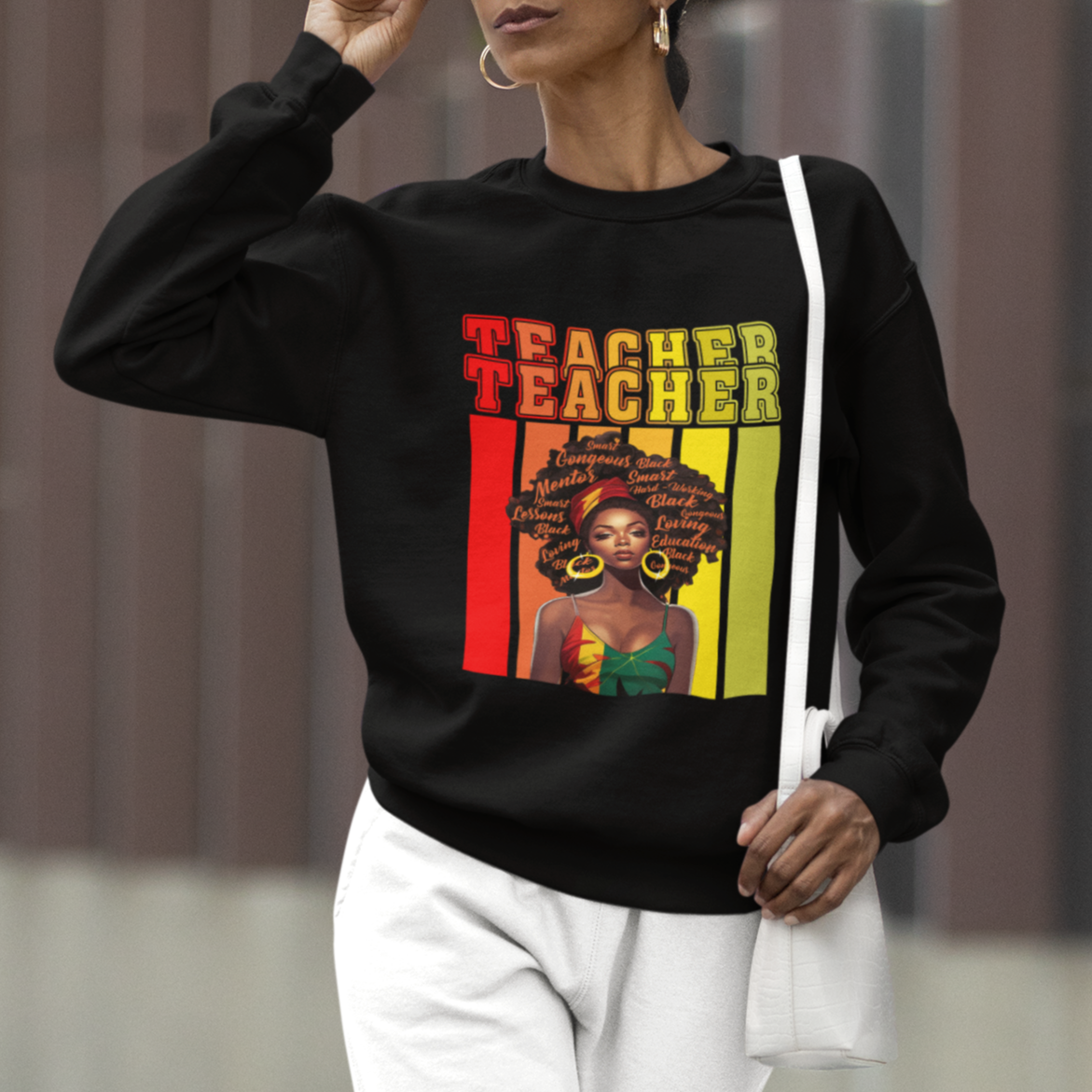 Black History Month Sweatshirt Teacher Women African Americans School Educate TS09