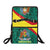 Grenada Canvas Bag with Leather Shoulder Strap Coat Of Arms With Bougainvillea Flowers LT7