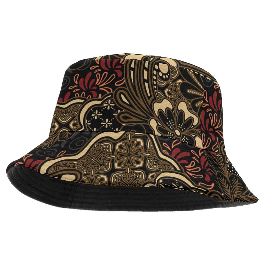 Batik Sekar Jagad Bucket Hat Indonesian Traditional Pattern