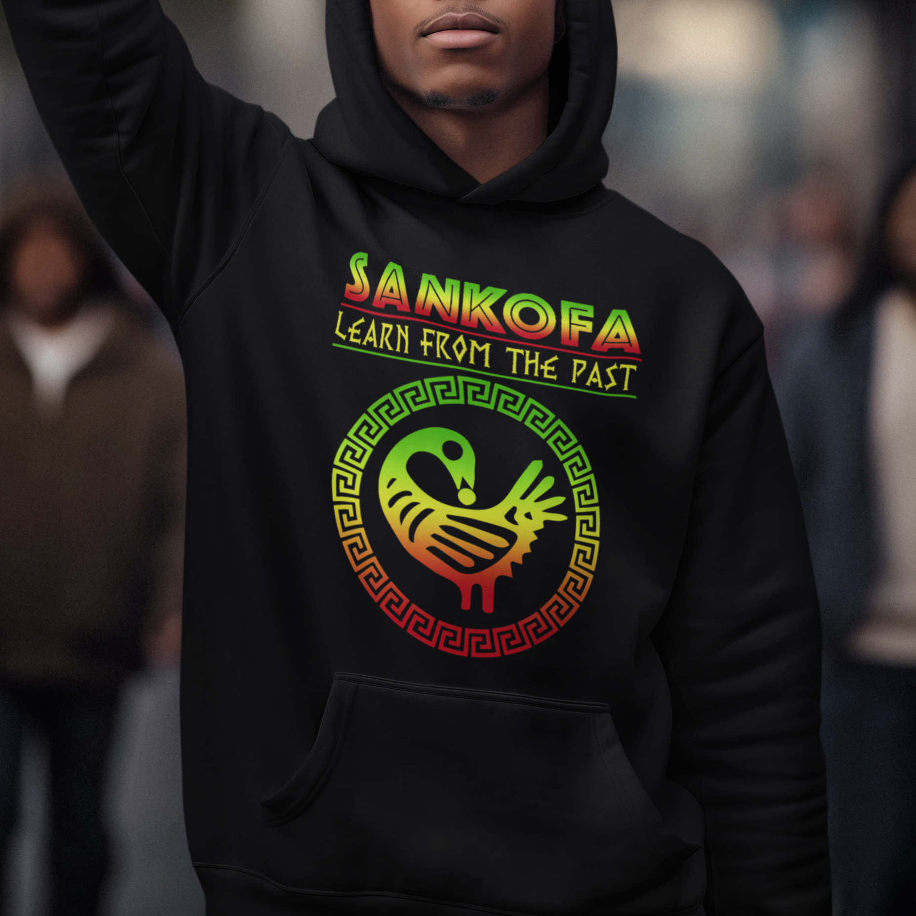 Black History Month Hoodie Sankofa Learn From The Past African Bird - Wonder Print Shop