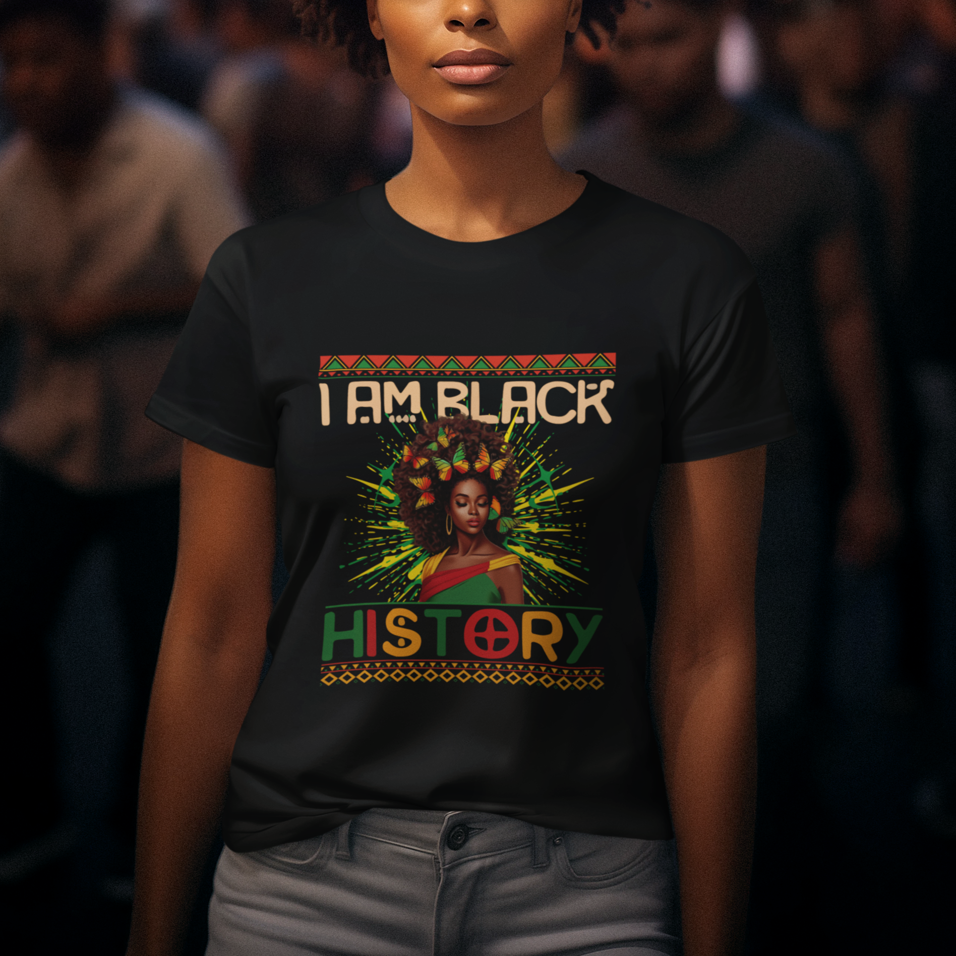 I Am Black History African American Women Pretty Butterfly T Shirt - Wonder Print Shop