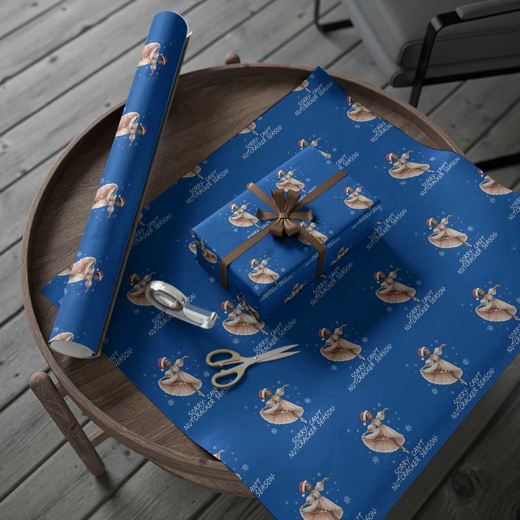 Black Nutcracker Ballet Christmas Wrapping Paper Roll - Wonder Print Shop