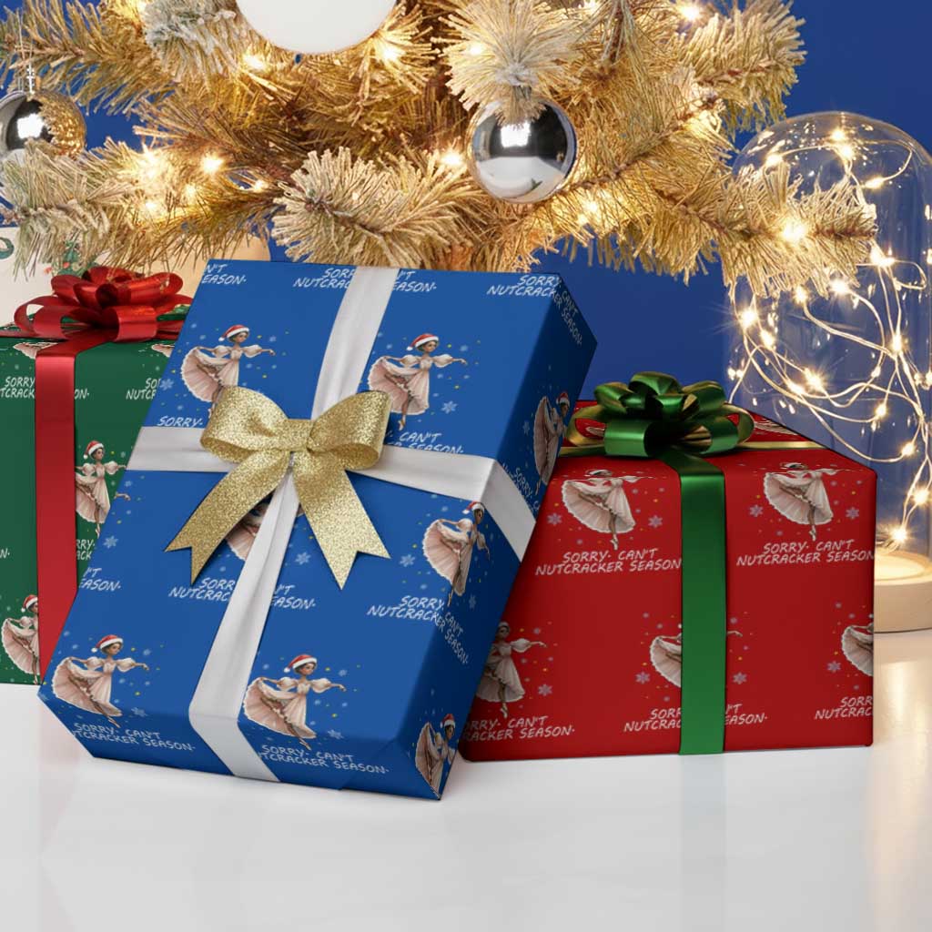 Black Nutcracker Ballet Christmas Wrapping Paper Roll - Wonder Print Shop