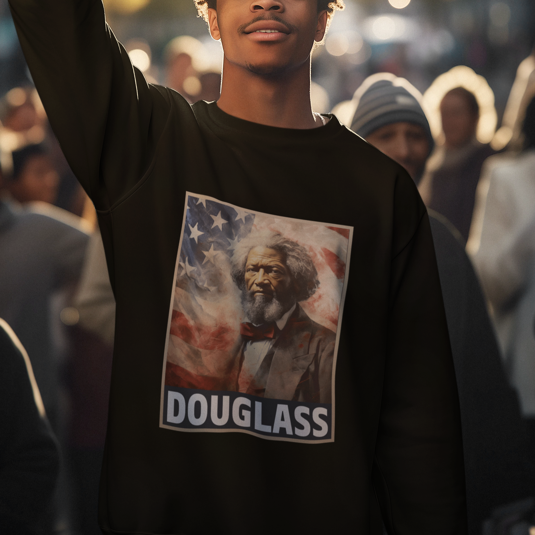 Frederick Douglass Sweatshirt African American Hero Black History Month - Wonder Print Shop