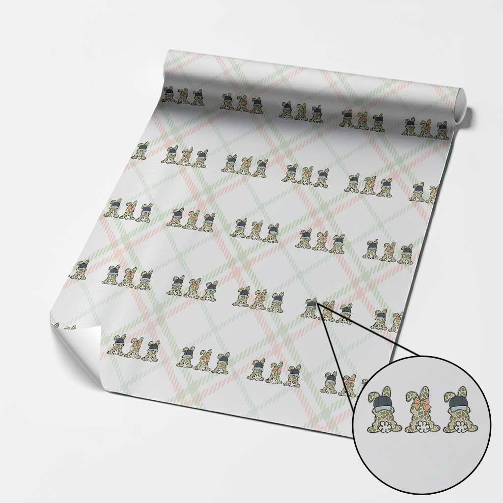 Camo Easter Bunny Wrapping Paper Roll Funny Hunter Easter Gift