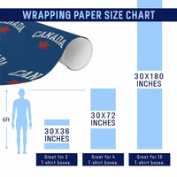 Canada Maple Leaf Wrapping Paper Roll Canadian Pride