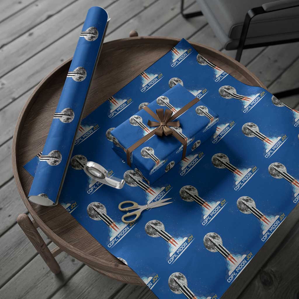 Copy Moon Joy Wrapping Paper Roll Rocket Launch Full Moon
