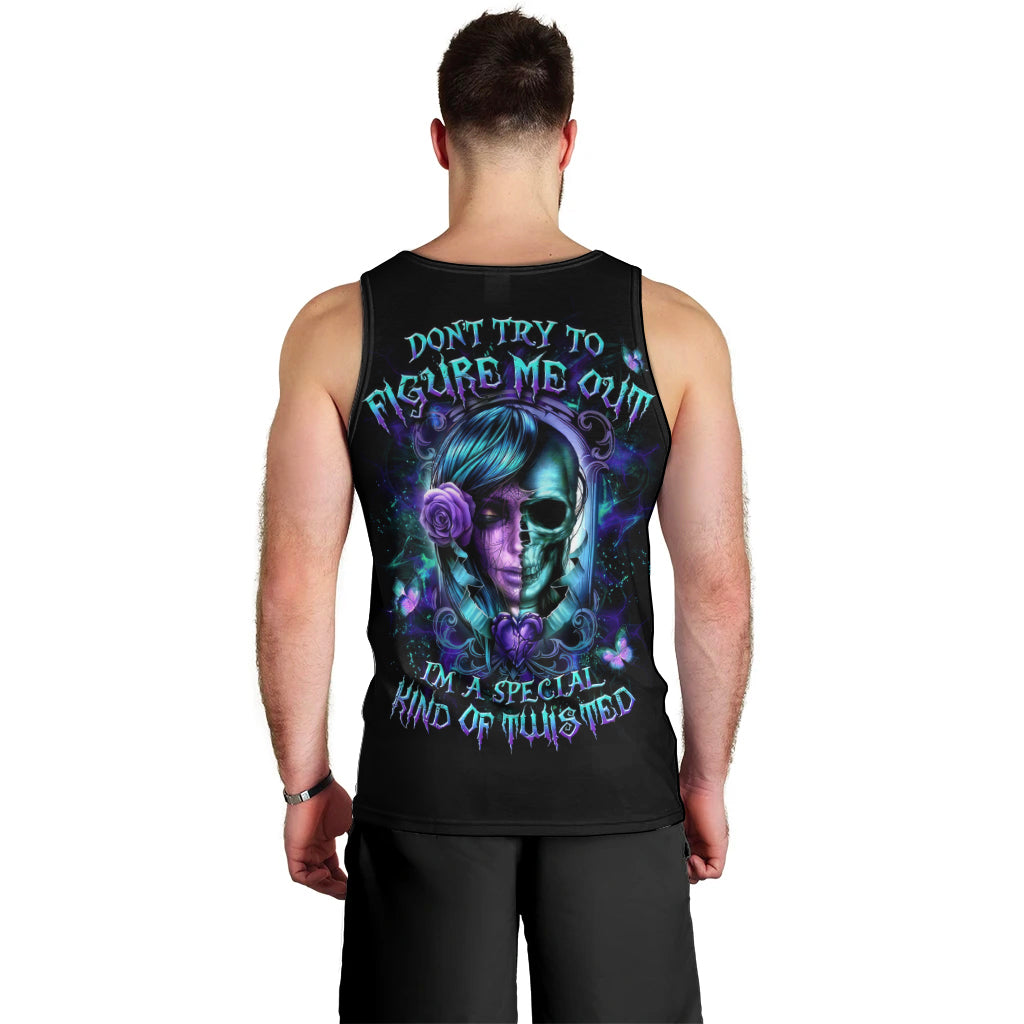 Lady Skull Men Tank Top Don't Try To Figure Me Out I'm A Special Kind Of Twisted - Wonder Print Shop