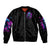 Witch Skull Sleeve Zip Bomber Jacket I'm A Good Person But Don't Give Me A Reason To Show Evil Side