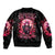 Witch Skull Sleeve Zip Bomber Jacket She Whispered Back Iam The Storm