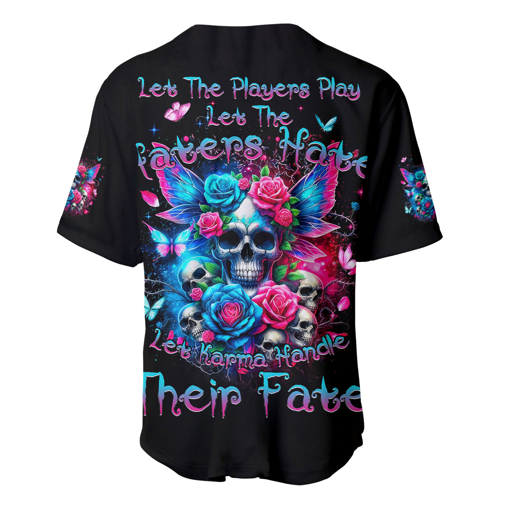 Fairy Skull Baseball Jersey Let Karma Handle Their Fate - Wonder Print Shop