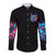 Fairy Skull Long Sleeve Button Shirt Let Karma Handle Their Fate - Wonder Print Shop