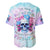 Flower Skull Baseball Jersey I'm Not Anti-Social I'm Just Not User Friendly - Wonder Print Shop