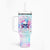 Flower Skull Tumbler With Handle I'm Not Anti-Social I'm Just Not User Friendly