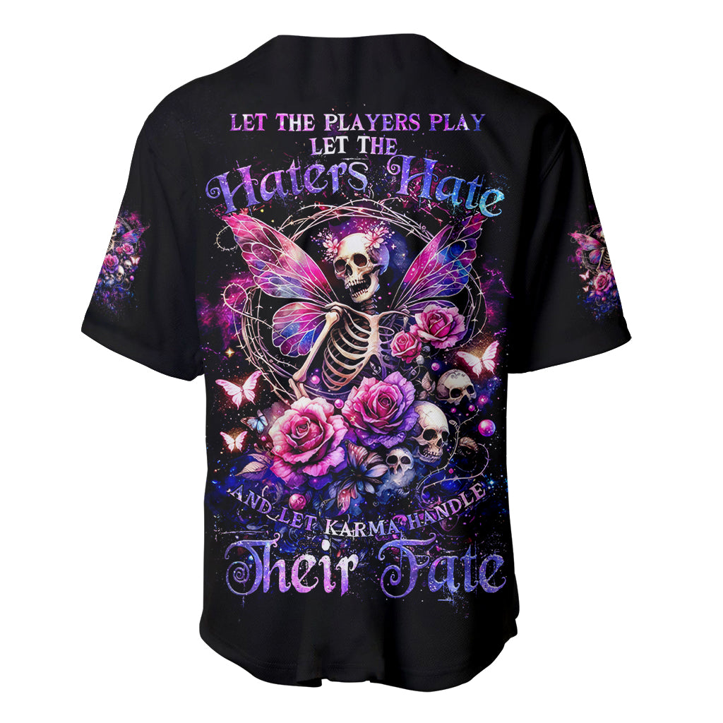 Fairy Skull Baseball Jersey Let Karma Handle Their Fate - Wonder Print Shop