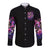 Fairy Skull Long Sleeve Button Shirt Let Karma Handle Their Fate - Wonder Print Shop