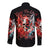 Evil Angel Skull Long Sleeve Button Shirt Even The Devil Was Once An Angel - Wonder Print Shop