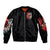 Evil Angel Skull Sleeve Zip Bomber Jacket Even The Devil Was Once An Angel