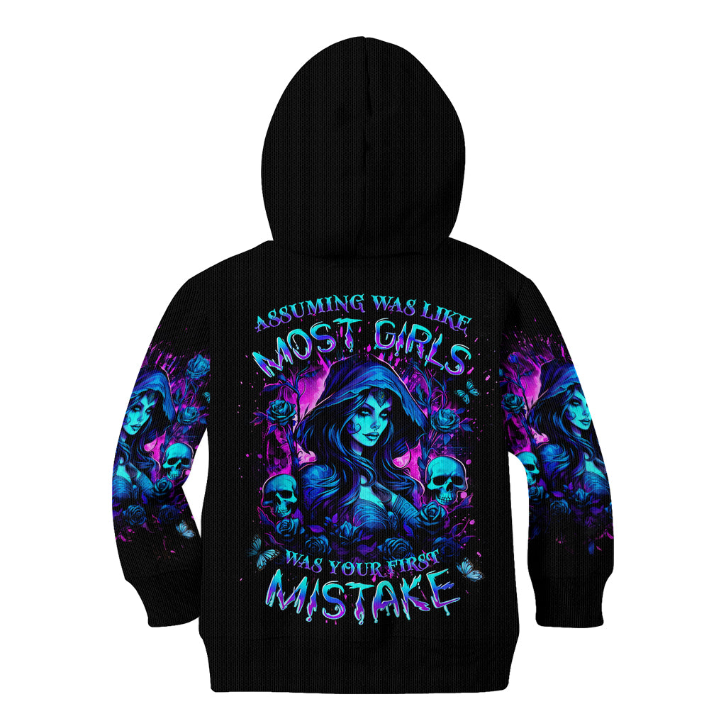 Witch Skull Kid Hoodie Assuming Was Like Most Girls Was Your First Mistake - Wonder Print Shop