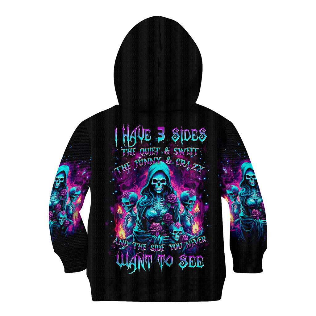 Witch Skull Kid Hoodie I Have 3 Sides And The Side You Never Want To See - Wonder Print Shop