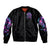 Flower Skull Bomber Jacket Stuck Between IDK IDC - Wonder Print Shop