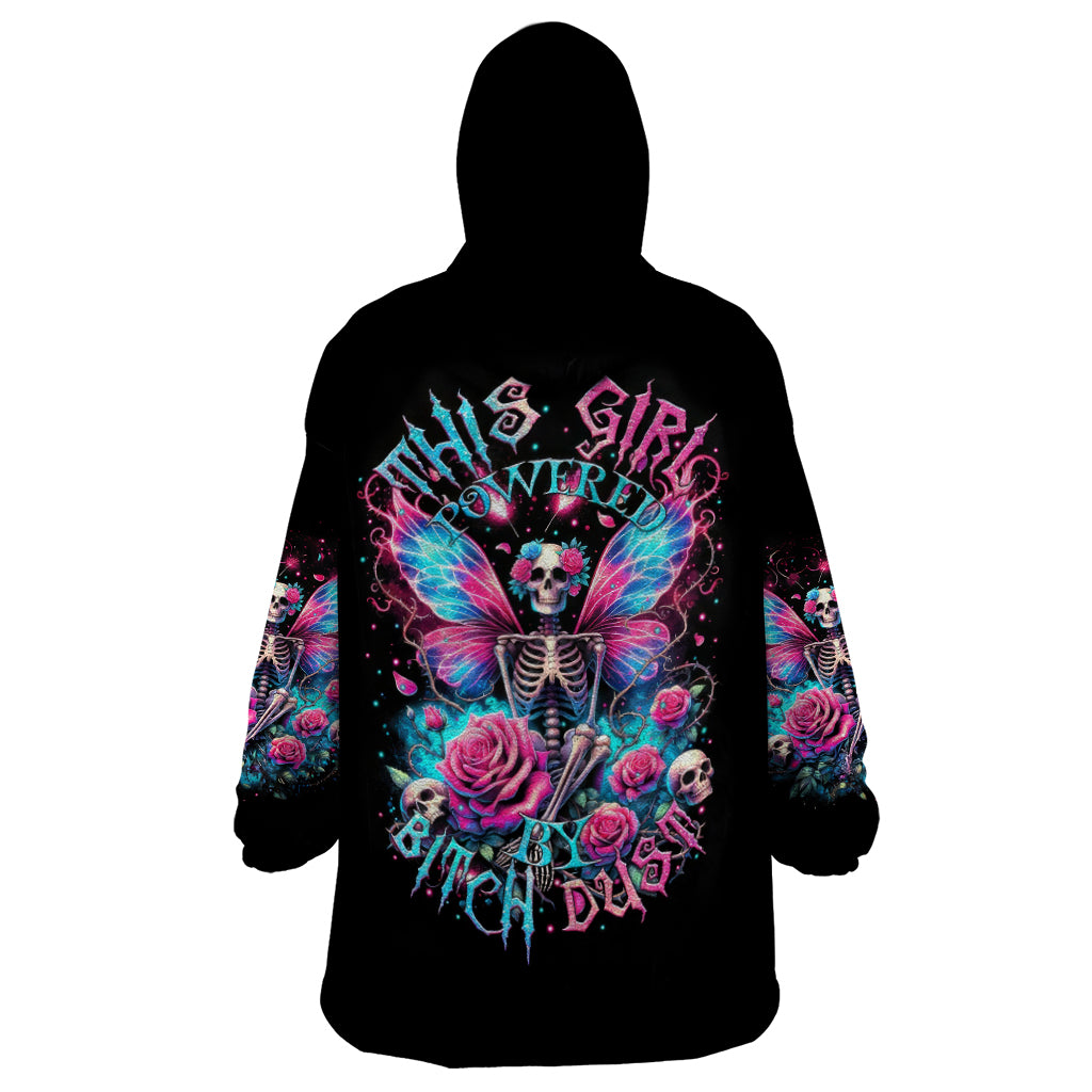 Fairy Skull Wearable Blanket Hoodie This Girl Powered By Bitch Dust - Wonder Print Shop