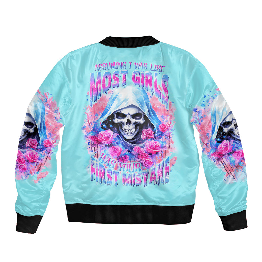 Witch Skull Bomber Jacket Assuming Was Like Most Girls Was Your First Mistake - Wonder Print Shop