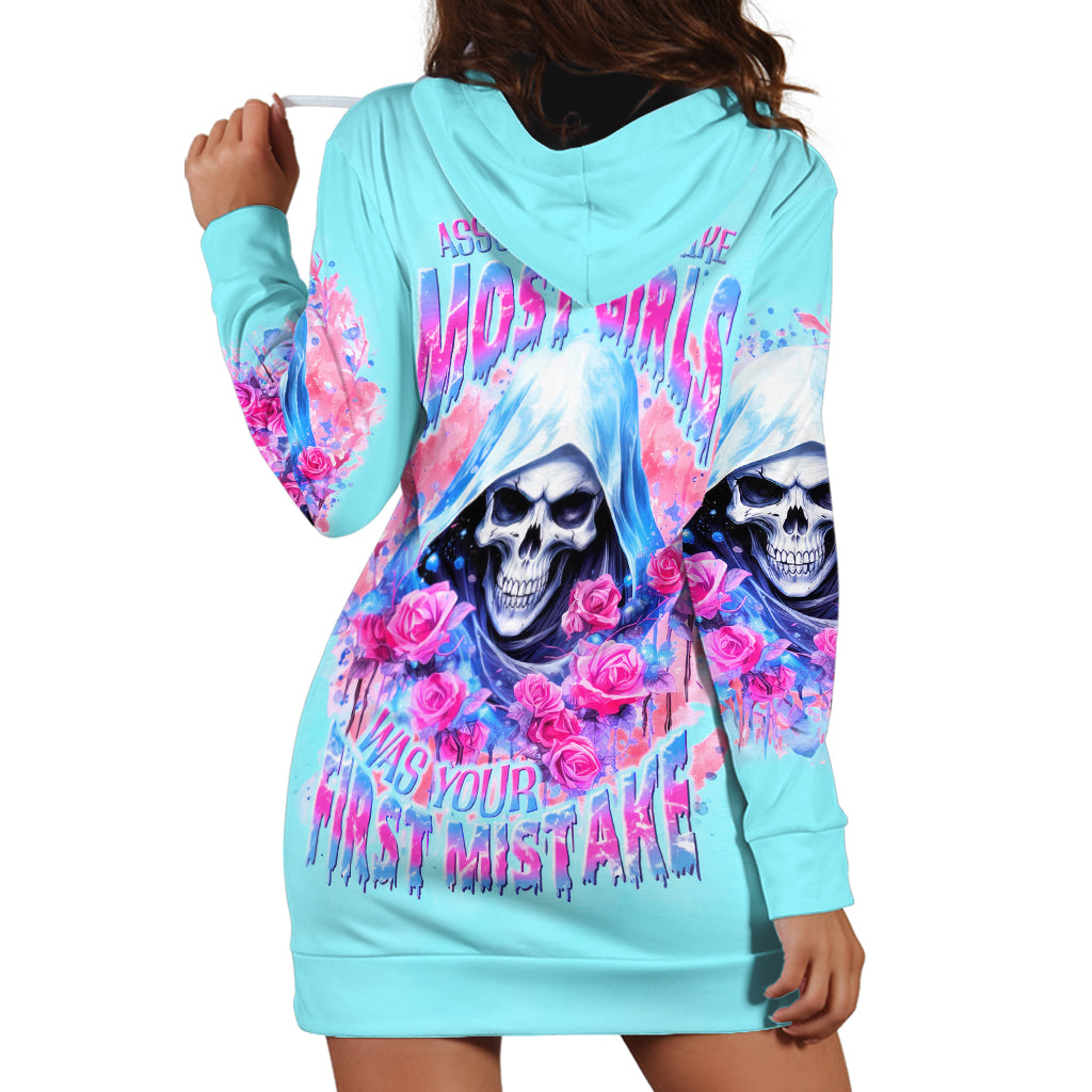 Witch Skull Hoodie Dress Assuming Was Like Most Girls Was Your First Mistake - Wonder Print Shop