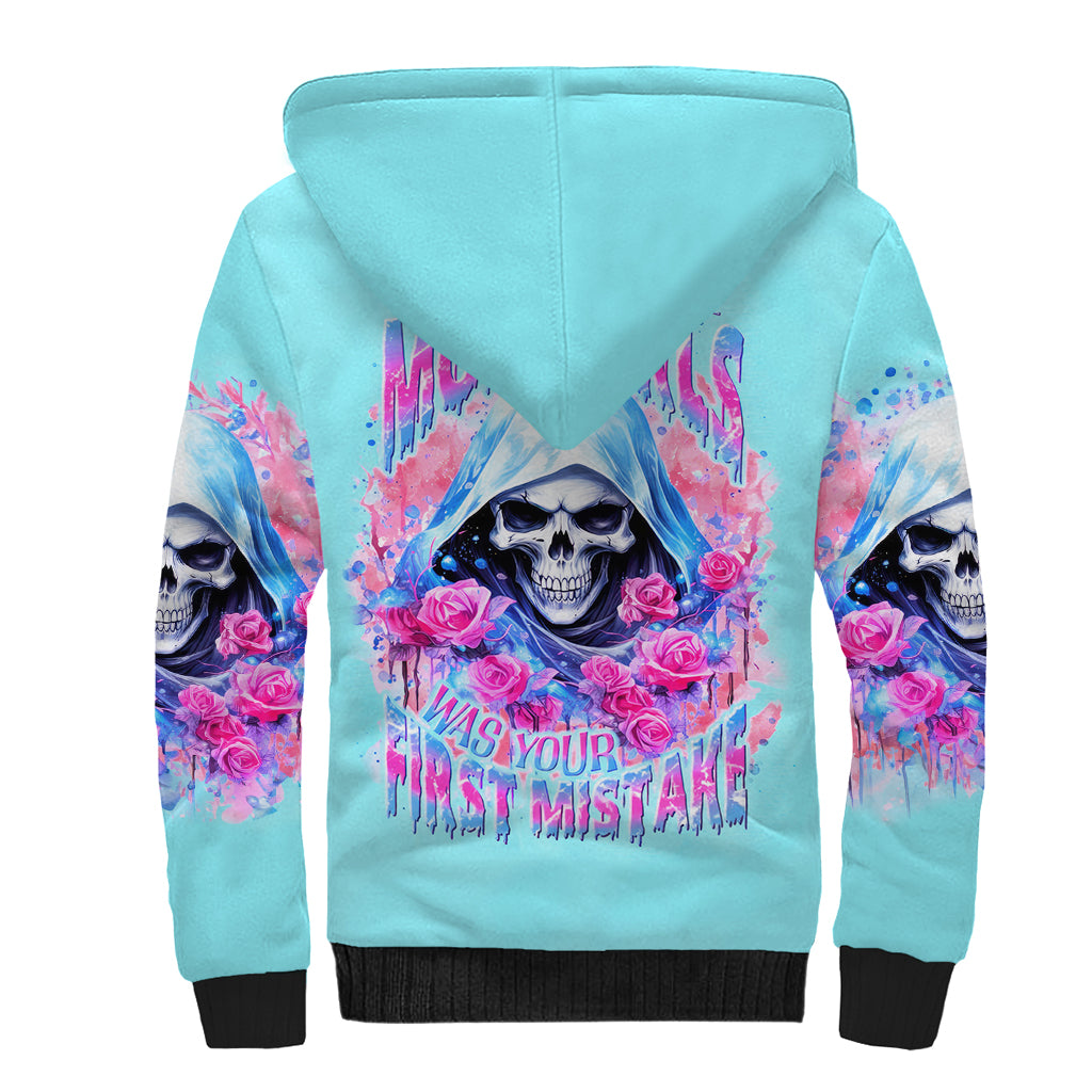 Witch Skull Sherpa Hoodie Assuming Was Like Most Girls Was Your First Mistake - Wonder Print Shop