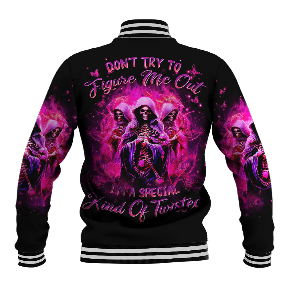 Witch Skull Baseball Jacket Don't Try To Figure Me Out I'm A Special Kind Of Twisted - Wonder Print Shop