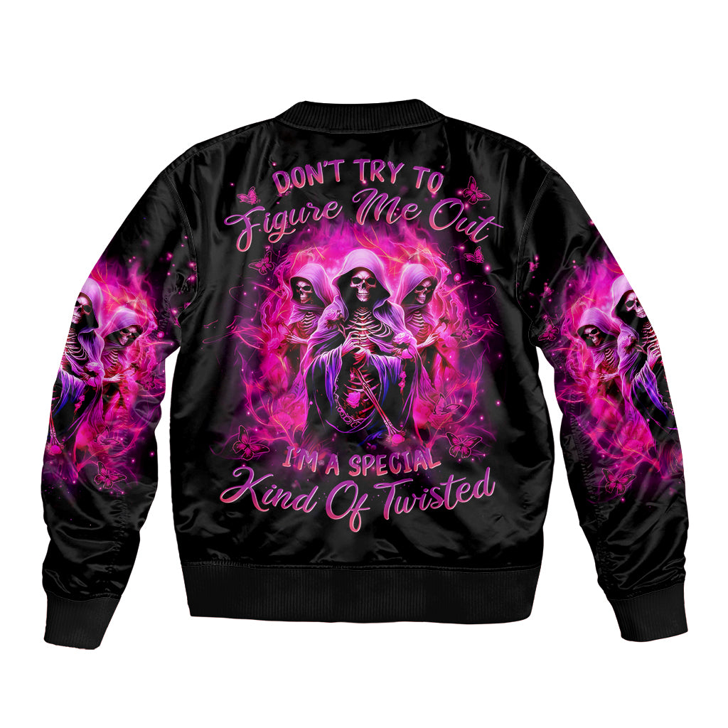 Witch Skull Bomber Jacket Don't Try To Figure Me Out I'm A Special Kind Of Twisted - Wonder Print Shop