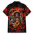 Day of Dead Skull Family Matching Short Sleeve Bodycon Dress and Hawaiian Shirt Sugar Skull Band Skeleton - Wonder Print Shop