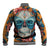 Day of Dead Skull Baseball Jacket Sugar Skull Butterfly - Wonder Print Shop