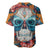 Day of Dead Skull Baseball Jersey Sugar Skull Butterfly - Wonder Print Shop