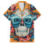 Day of Dead Skull Family Matching Puletasi Dress and Hawaiian Shirt Sugar Skull Butterfly - Wonder Print Shop