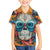 Day of Dead Skull Family Matching Puletasi Dress and Hawaiian Shirt Sugar Skull Butterfly - Wonder Print Shop