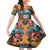 Day of Dead Skull Family Matching Summer Maxi Dress and Hawaiian Shirt Sugar Skull Butterfly - Wonder Print Shop