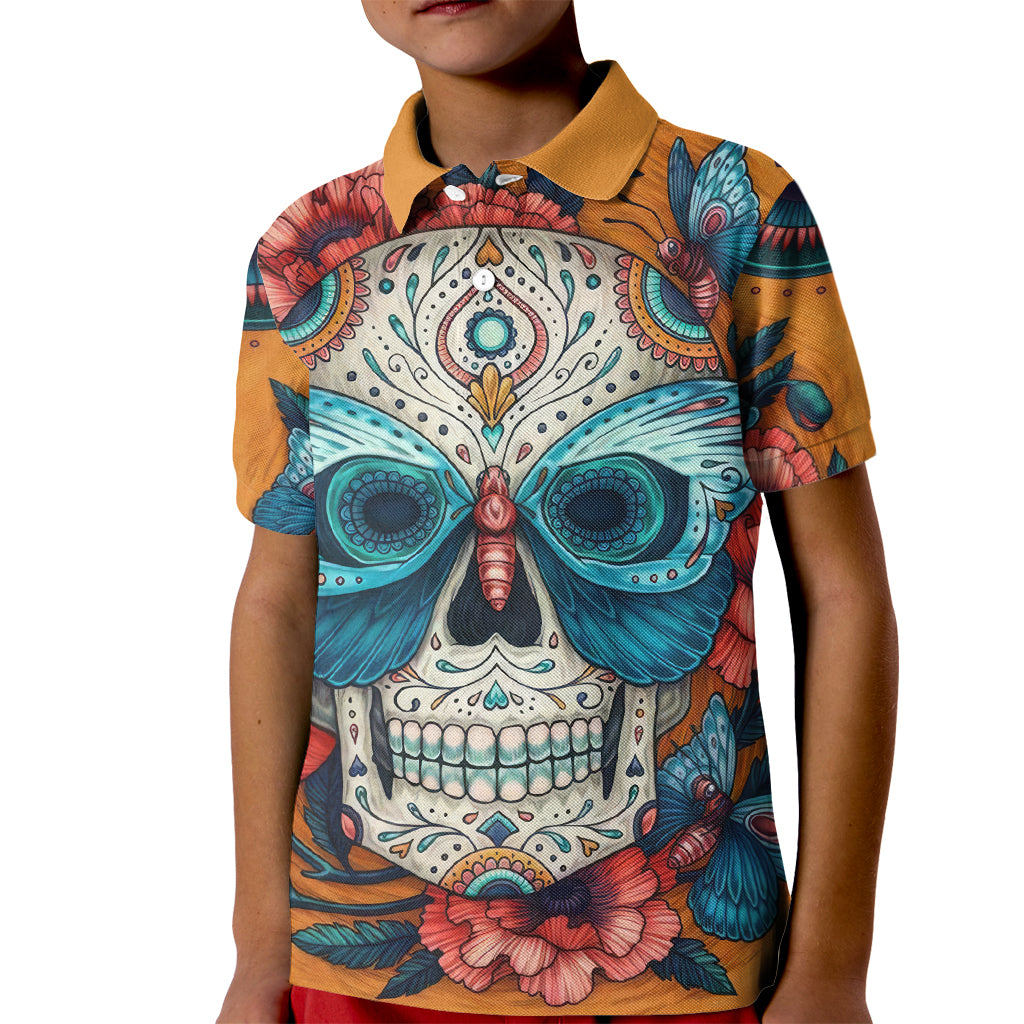 day-of-dead-skull-kid-polo-shirt-sugar-skull-butterfly